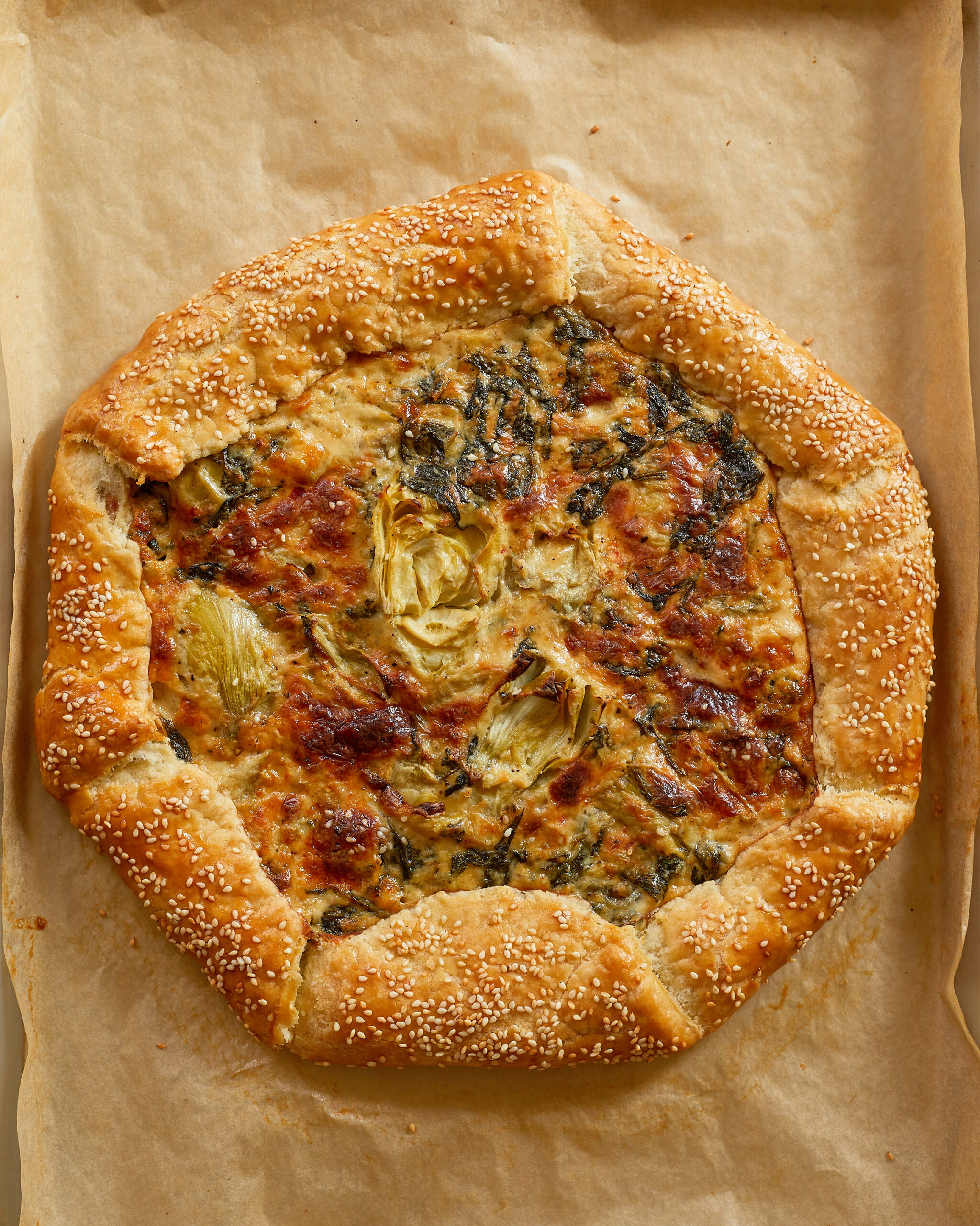 Spinach Artichoke Dip Galette