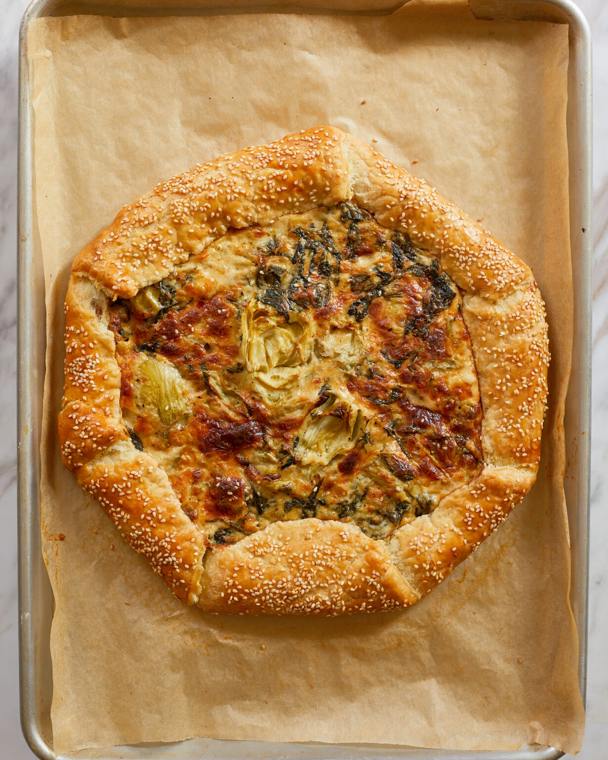 Spinach and Artichoke Dip Galette easygayoven